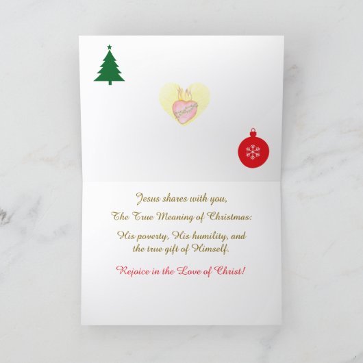 Le vrai sens de Noël, carte de voeux (Intérieur)