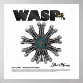 Le "Wasp Jr." Poster d'art de Moteur Radial (Devant)