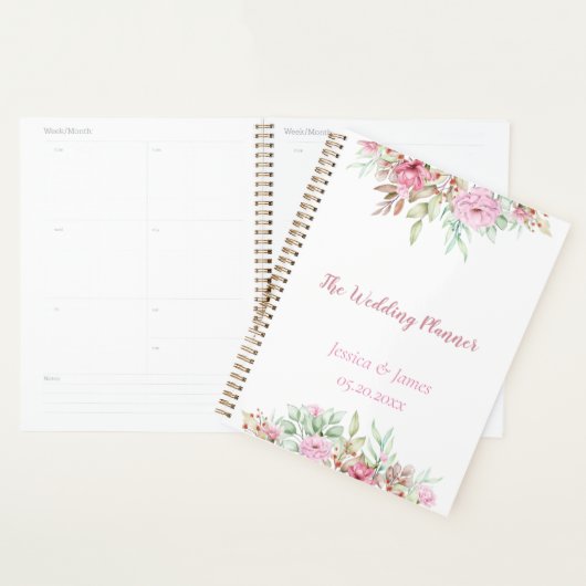 Le Wedding planner, élégant floral sophistiqué (Devant avec enveloppe)