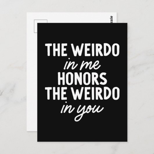 Le Weirdo en moi honore la carte postale Weirdo en (Devant / Derrière)