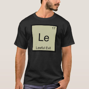 Le - Wettelijk Kwaad Grappig Chemie Element Symboo T-shirt