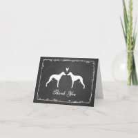 Le whippet silhouette le Merci de mariage