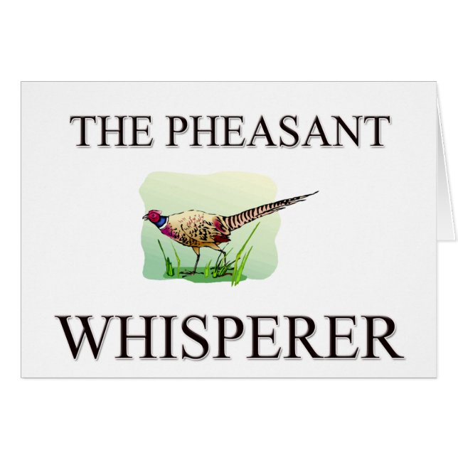 Le Whisperer de faisan (Devant horizontal)