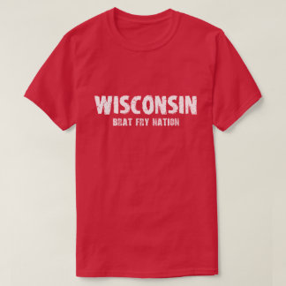 Le Wisconsin - T-shirt de nation de friture de