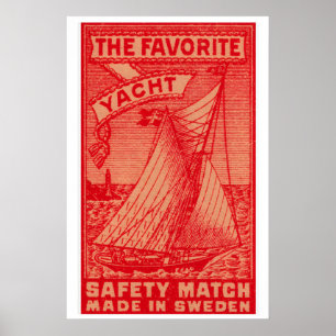 Le Yacht Préféré - Impression Matchbox - Mur Suède