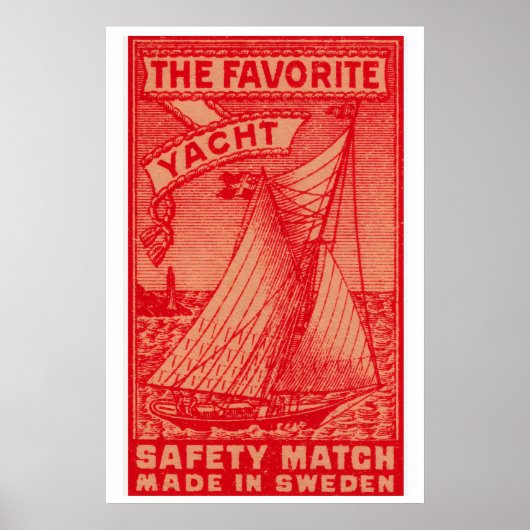 Le Yacht Préféré - Impression Matchbox - Mur Suède (Devant)