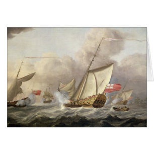 Le yacht royal "Mary" échangeant des saluts