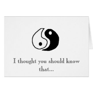 Le Yin à mon Yang