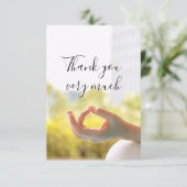 Le Yoga Carte de remerciements se concentre sur la (Debout devant)
