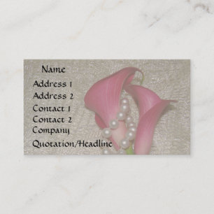 Le zantedeschia perle le carte de visite