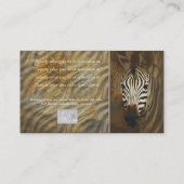 Le zèbre barre des cartes de profil d'art - (Dos)