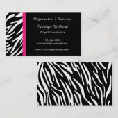 Le zèbre élégant barre des cartes de visite (Devant / Derrière)