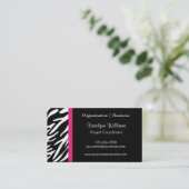 Le zèbre élégant barre des cartes de visite (Debout devant)