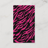 Le zèbre rose élégant barre des cartes de visite (Dos)
