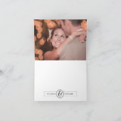 Le Zinnia rose fleurit la carte de voeux de Merci (Intérieur)