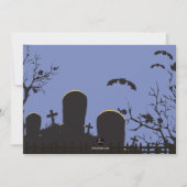 Le zombi se lève invitation de partie de Halloween (Dos)