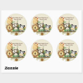Le Zoo Crew Jungle Animaux Favoriser Sticker - Tan (Feuille)
