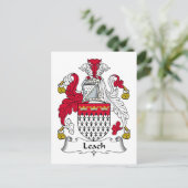 Leach Family Crest Briefkaart (Staand voorkant)