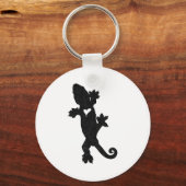 Leachie New Caledonian Gecko Artsy Distressed Sleutelhanger (Voorkant)