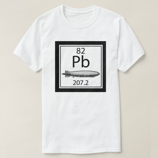 Lead Zeppelin Periodic Table Atomic Number Led T-shirt (Design voorkant)