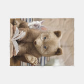 Leader Gift Beer en Rabbit Read Books Fleece Deken (Voorkant (Horizontaal))