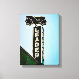 Leader  Los Angeles Neon Canvas Afdruk