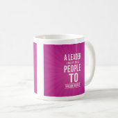 Leader mug - pink with quote (Devant droit)