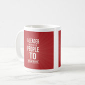 Leader mug - red with quote (Devant gauche)