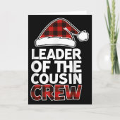 Leader Of The Cousin Crew Christmas Buffalo Red Pl Kaart (Voorkant)