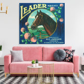 Leader Oranje LabelCorona, CA Canvas Afdruk (Insitu (Woonkamer))