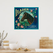 Leader Oranje LabelCorona, CA Poster (Keuken)