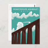 Leaderfoot Viaduc Ecosse affiche de voyage Carte p (Devant / Derrière)