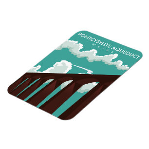 Leaderfoot Viaduc Écosse affiche de voyage Magnet
