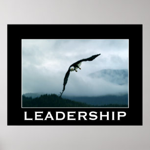 LEADERSCHAP ~ Flying Bald Eagle Motivatie Poster
