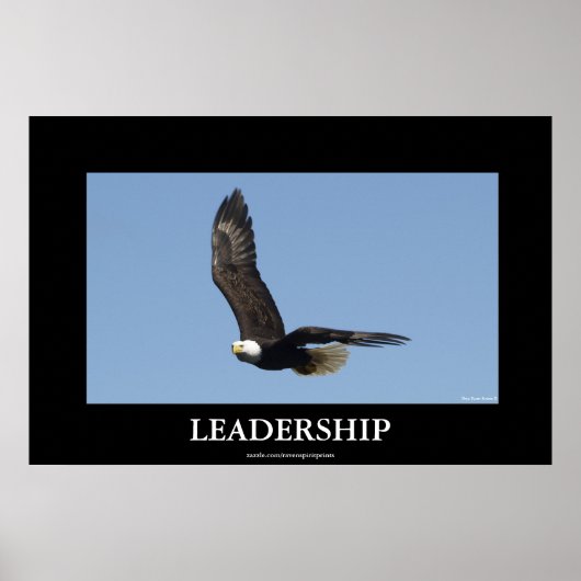 LEADERSHIP Bald Eagle Motivatie Poster (Voorkant)