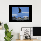 LEADERSHIP Grand aigle à tête large affiche motiva (Bureau à domicile)
