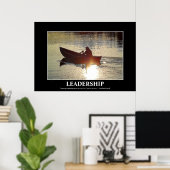 LEADERSHIP Rowing Motivational Art Poster (Bureau à domicile)