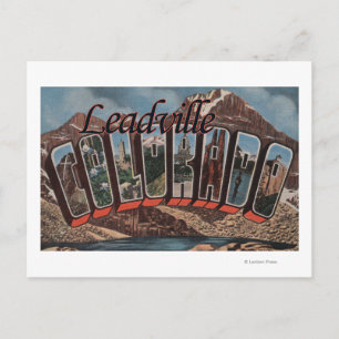 Leadville, Colorado - grote letterscènes Briefkaart