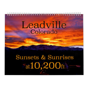 Leadville Colorado Sunrises & Zonsondergangen op 1 Kalender
