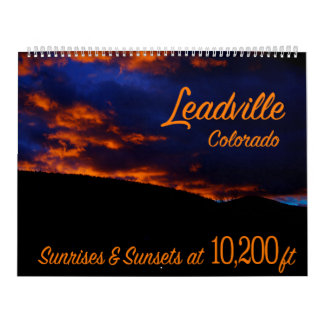 Leadville Colorado Sunrises & Zonsondergangen op 1 Kalender