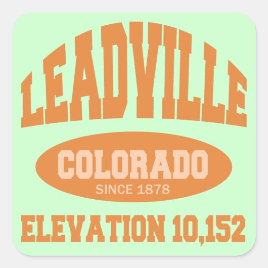 Leadville, Colorado Vierkante Sticker (Voorkant)