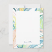 Leaf Abstract Art, gepersonaliseerde flatnote Kaar Kaart (Voorkant)