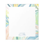 Leaf Abstract Art, gepersonaliseerde flatnote Kaar Notitieblok (Voorkant)