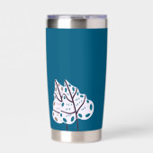 Leaf abstract geïsoleerde drinkbeker (Voorkant)