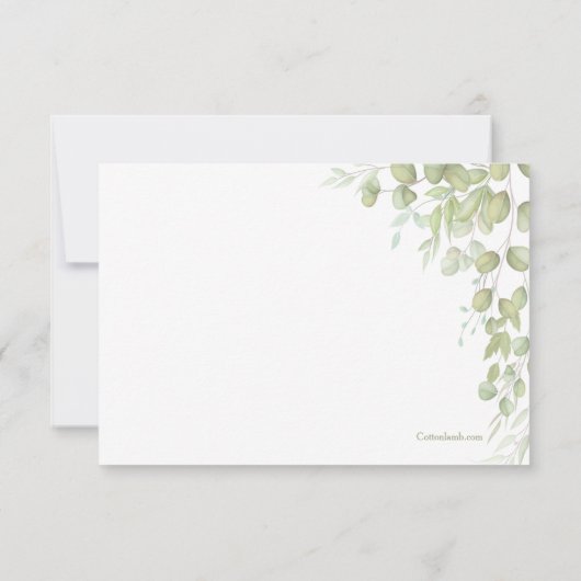 Leaf Accesents Sympathie Bedankt kaarten (Achterkant)