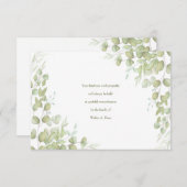 Leaf Accesents Sympathie Bedankt kaarten (Voorkant / Achterkant)