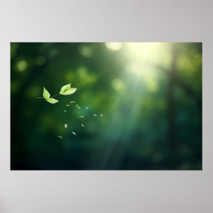 Leaf Air Natuur Serene Rustig Vreedzaam Poster
