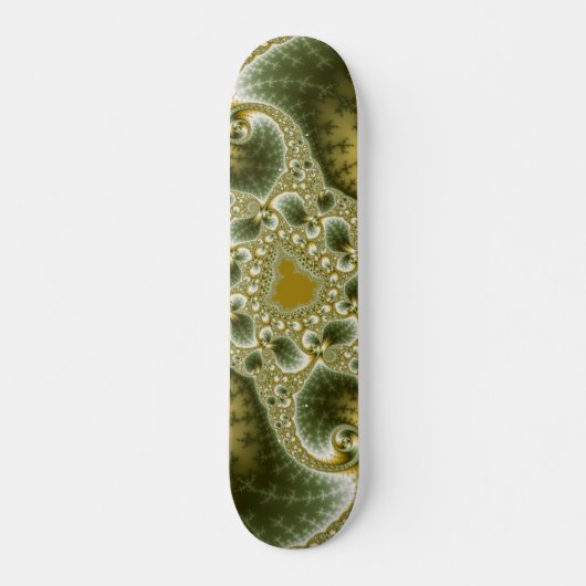 Leaf and Gold - Fractal Art Skateboard (Voorkant)