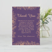 Leaf Baby shower Hartelijk dank Bedankkaart (Staand voorkant)