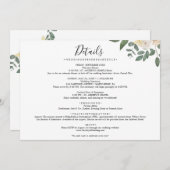 Leaf Back Eenvoudige bruiloft uitnodiging (Voorkant / Achterkant)